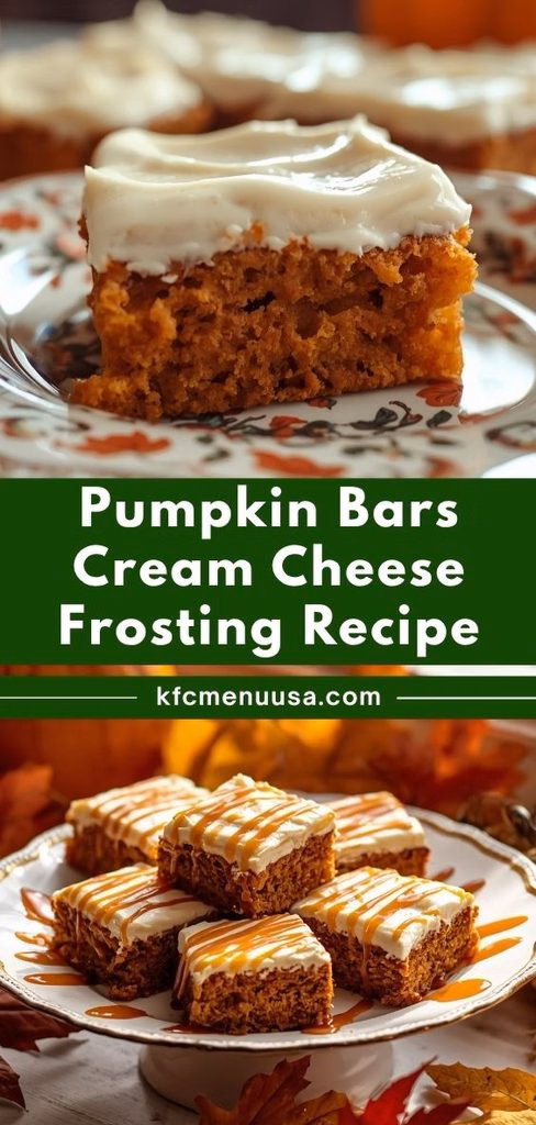 Pumpkin Bars with Cream Cheese Frosting Recipe