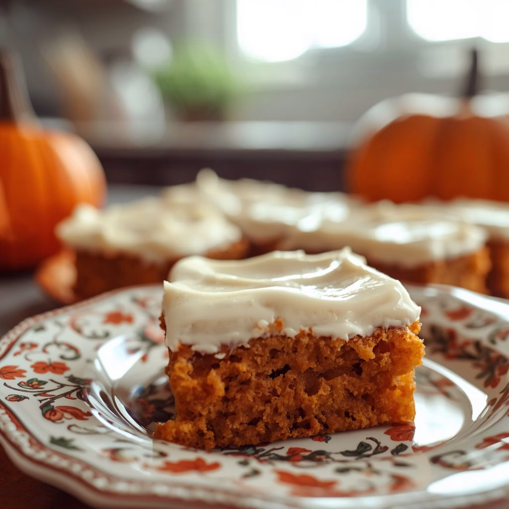 Pumpkin Bars with Cream Cheese Frosting Recipe