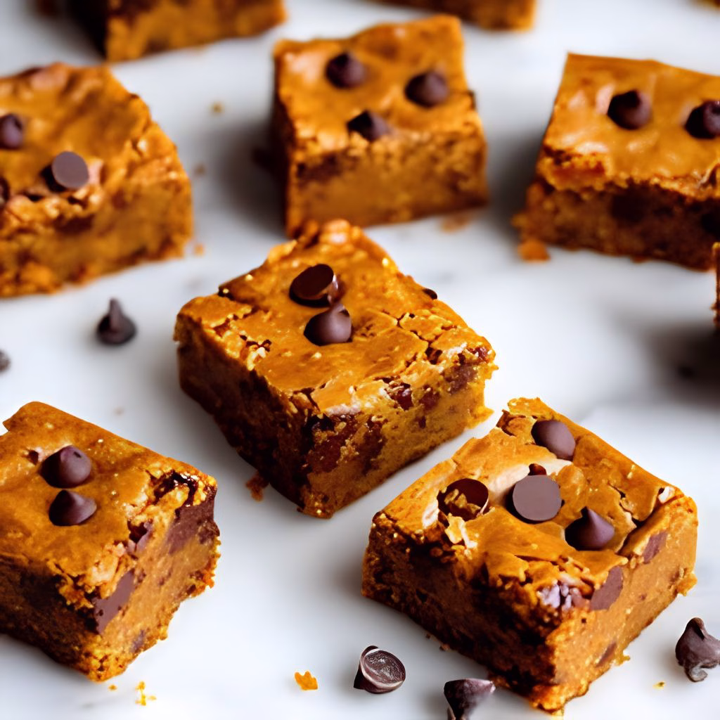 Pumpkin Chocolate Chip Blondies Recipe