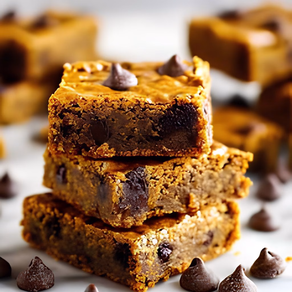 Pumpkin Chocolate Chip Blondies Recipe