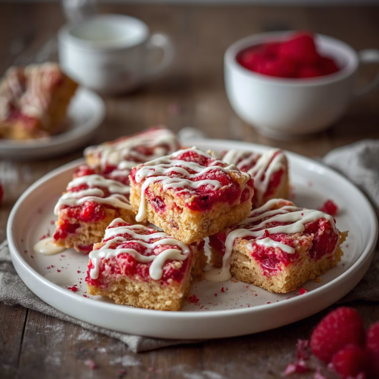 Raspberry & Custard Blondies Recipe