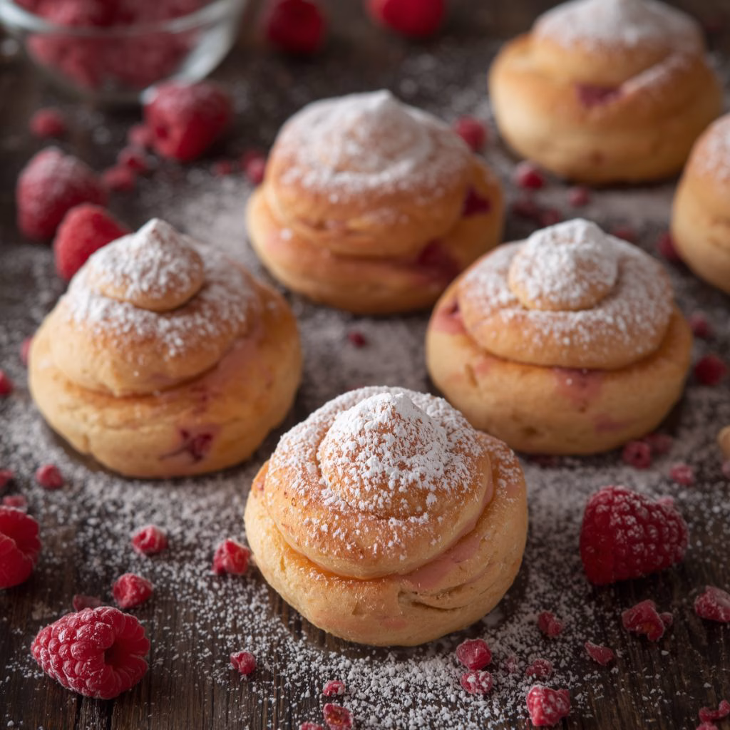 Raspberry Cream Maritozzi Buns Recipe