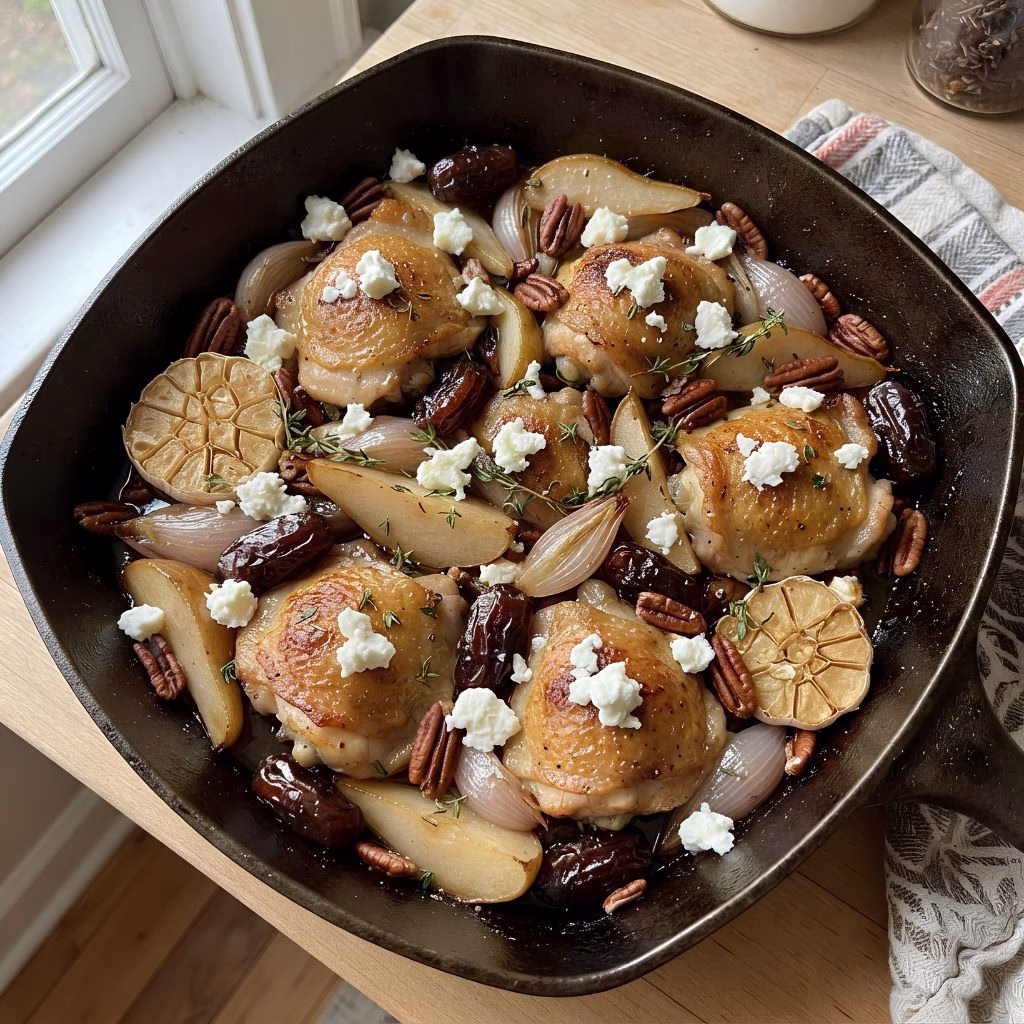 Roasted Pear and Chicken Skillet Recipe