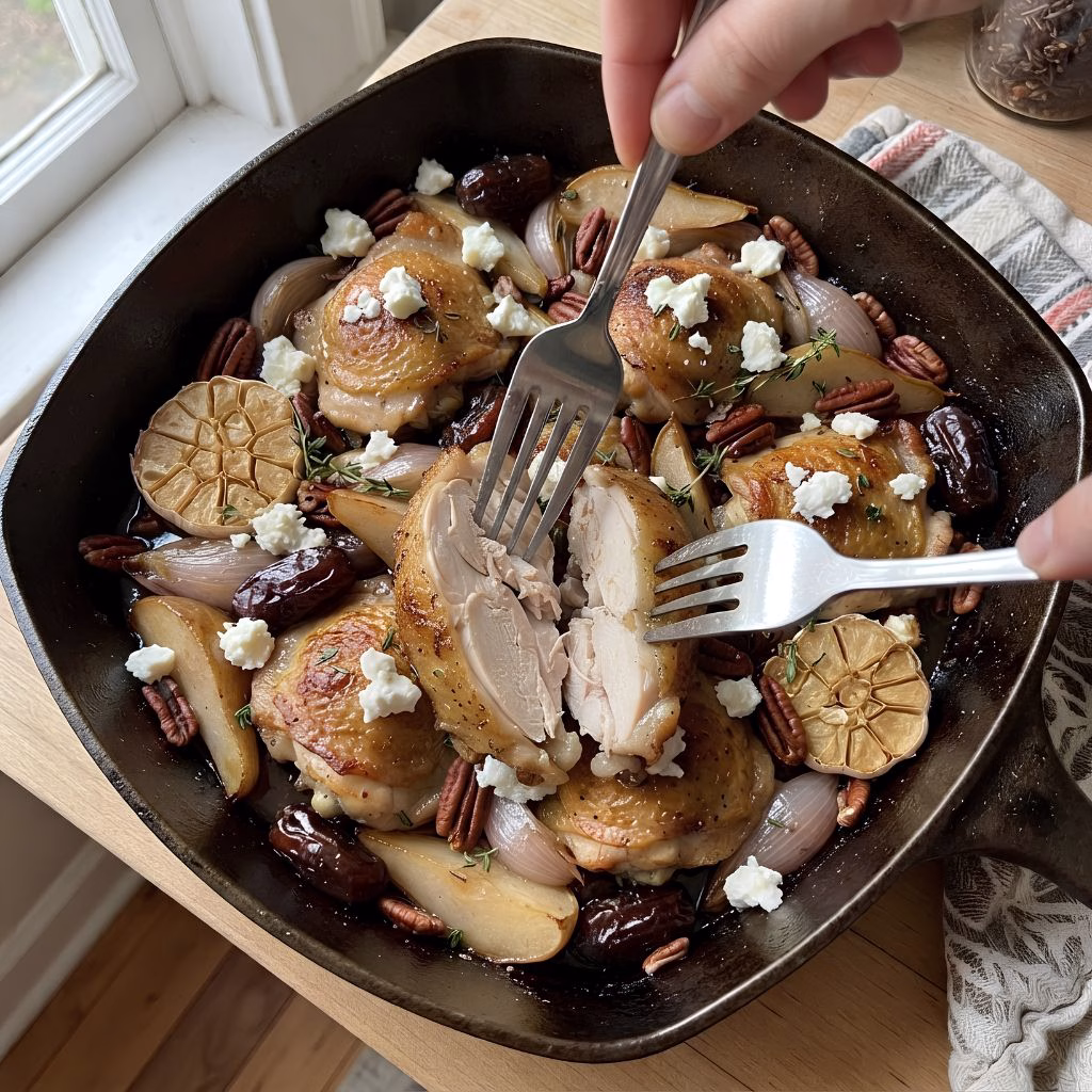 Roasted Pear and Chicken Skillet Recipe