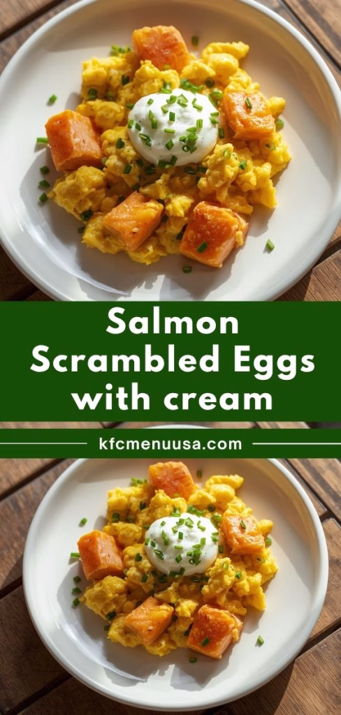 Salmon Scrambled Eggs With Cream Recipe