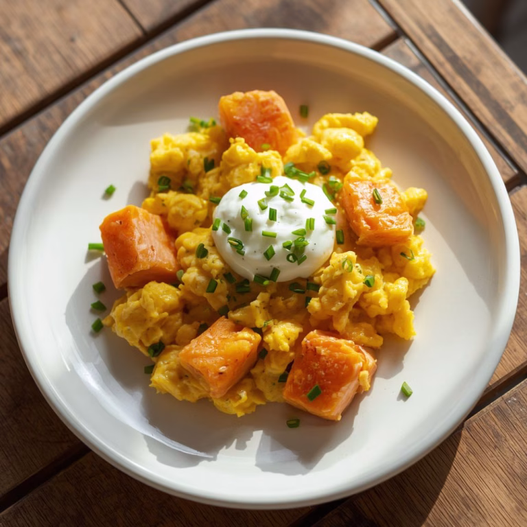 Salmon Scrambled Eggs With Cream Recipe