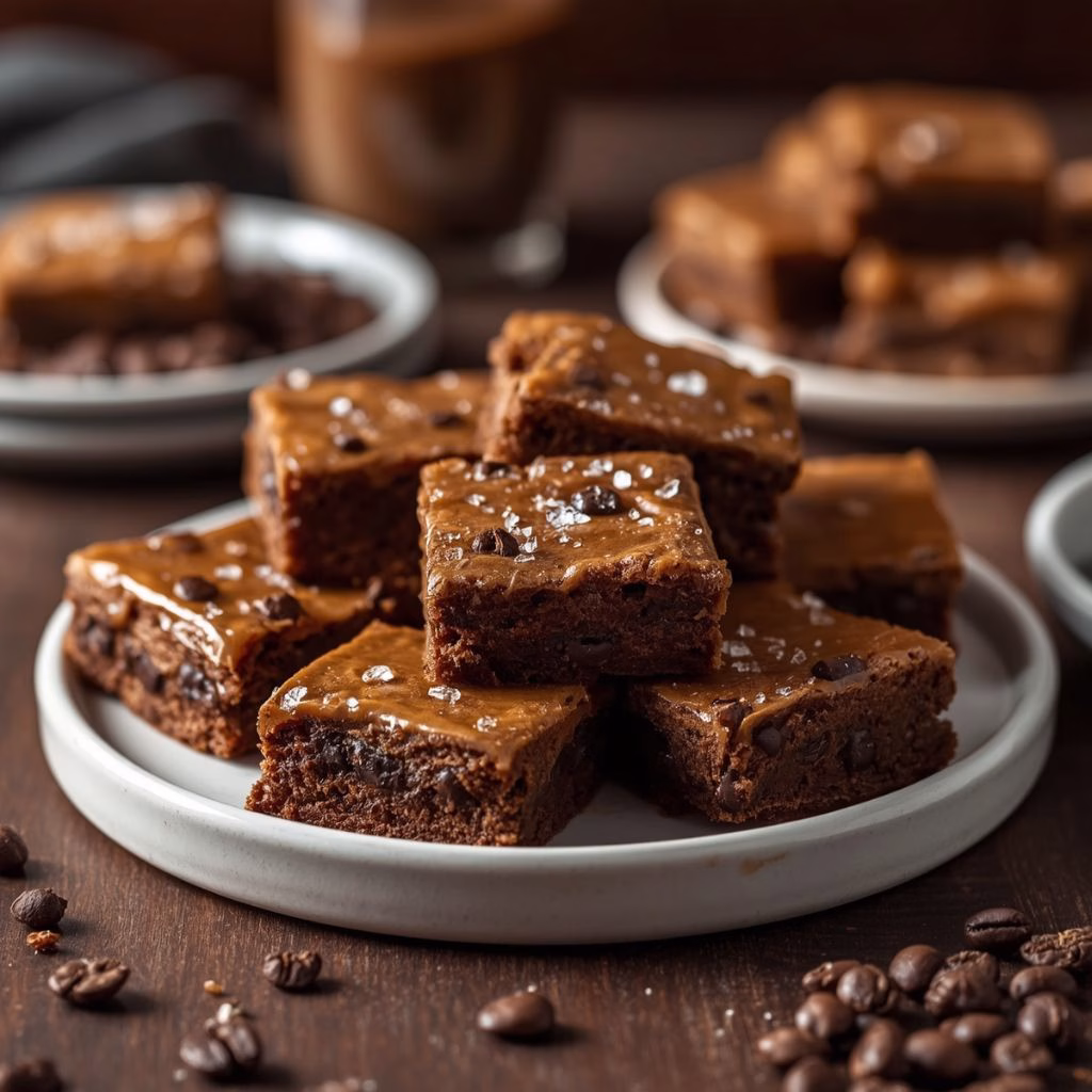 Salted Toffee Espresso Blondies Recipe