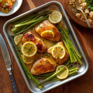 Sheet Pan Lemon Chicken and Asparagus Recipe