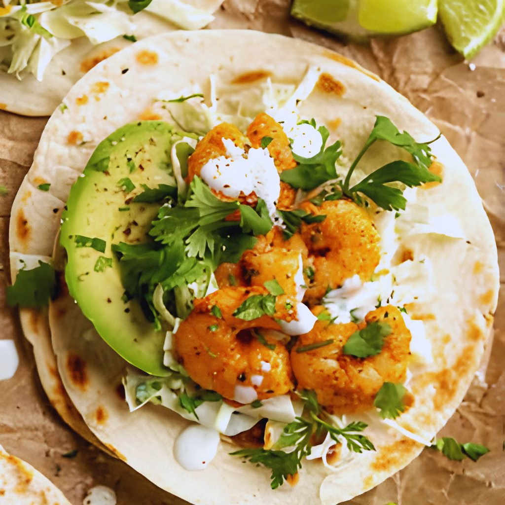 Shrimp Tacos with Ginger Lime Slaw Recipe
