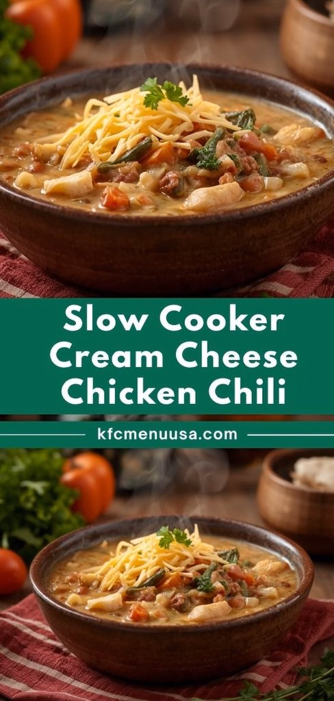 Slow Cooker Cream Cheese Chicken Chili Recipe