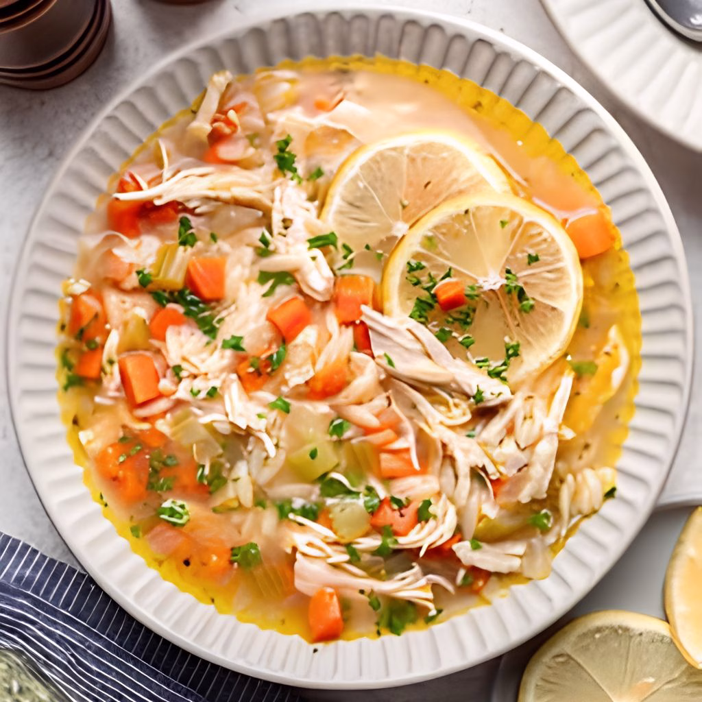 Slow Cooker Lemon Chicken Soup Recipe