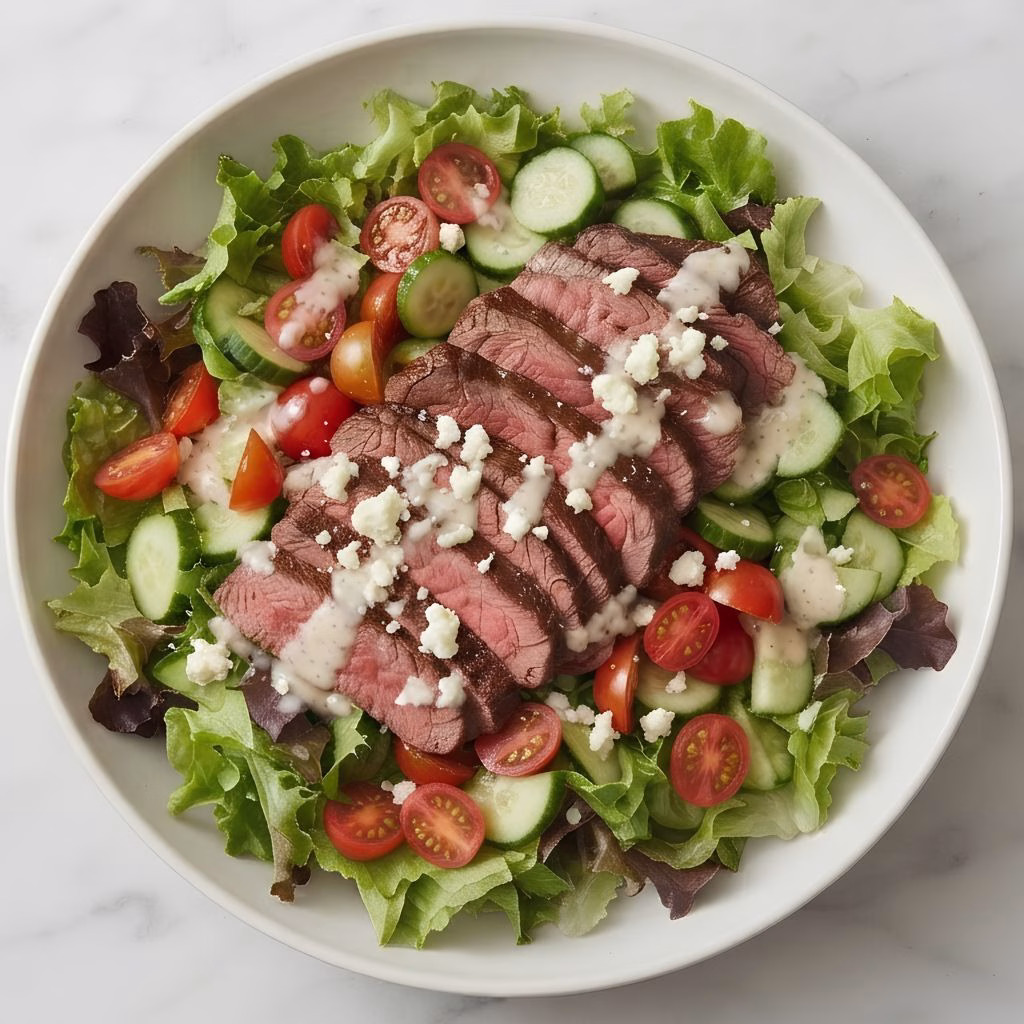 Spice-Crusted Steak & Feta Salad Recipe