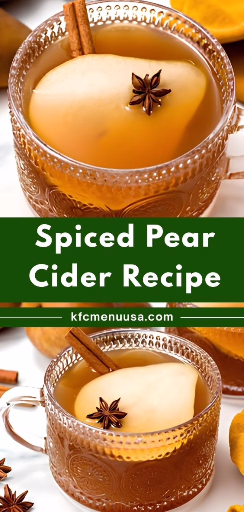 Spiced Pear Cider Recipe