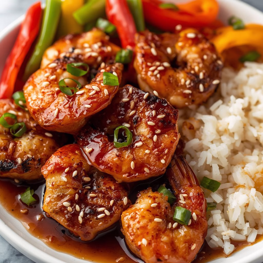 Spicy Honey Teriyaki Grilled Shrimp Recipe