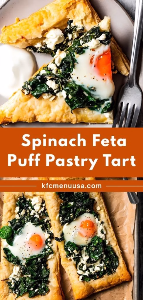 Spinach Feta Puff Pastry Tart Recipe