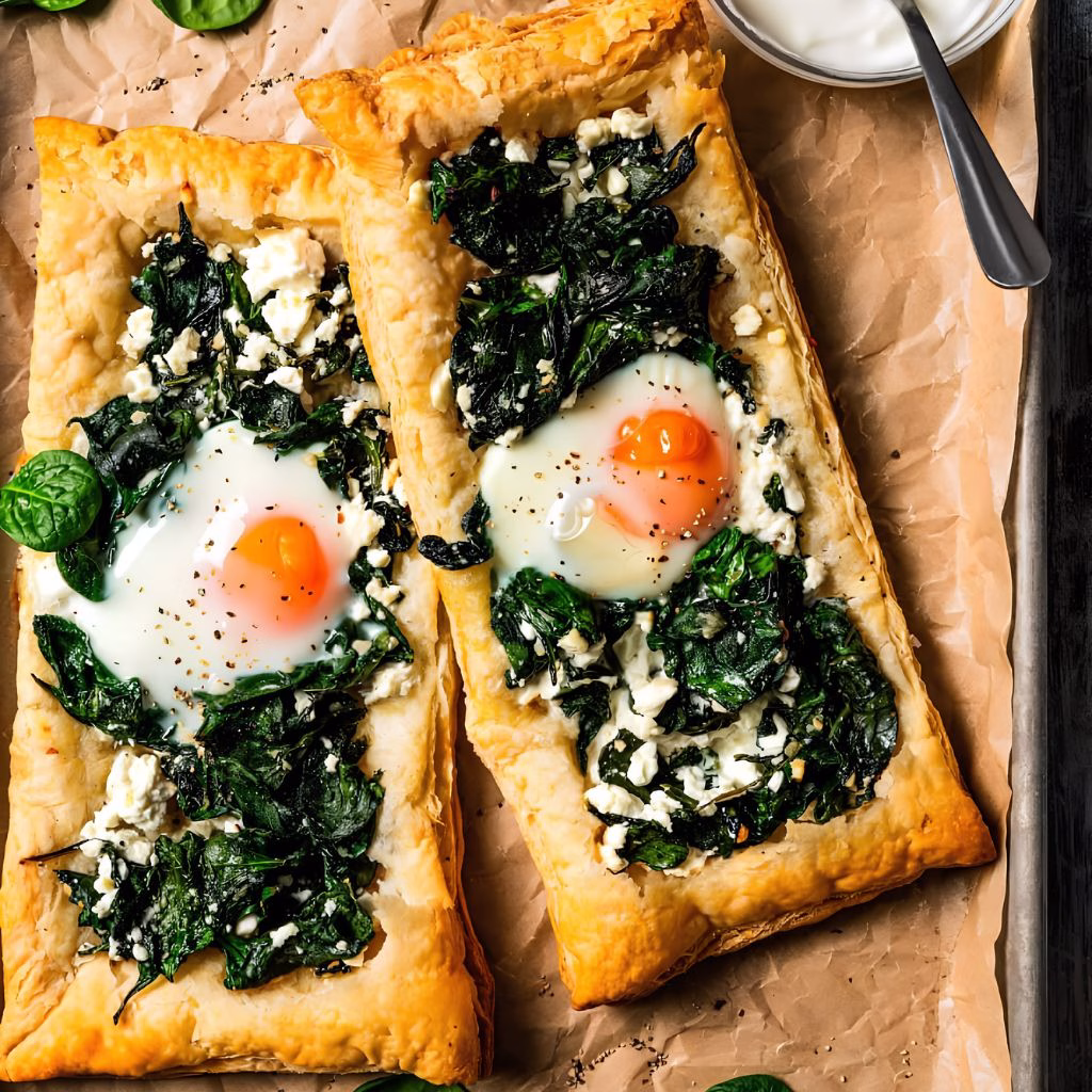 Spinach Feta Puff Pastry Tart Recipe
