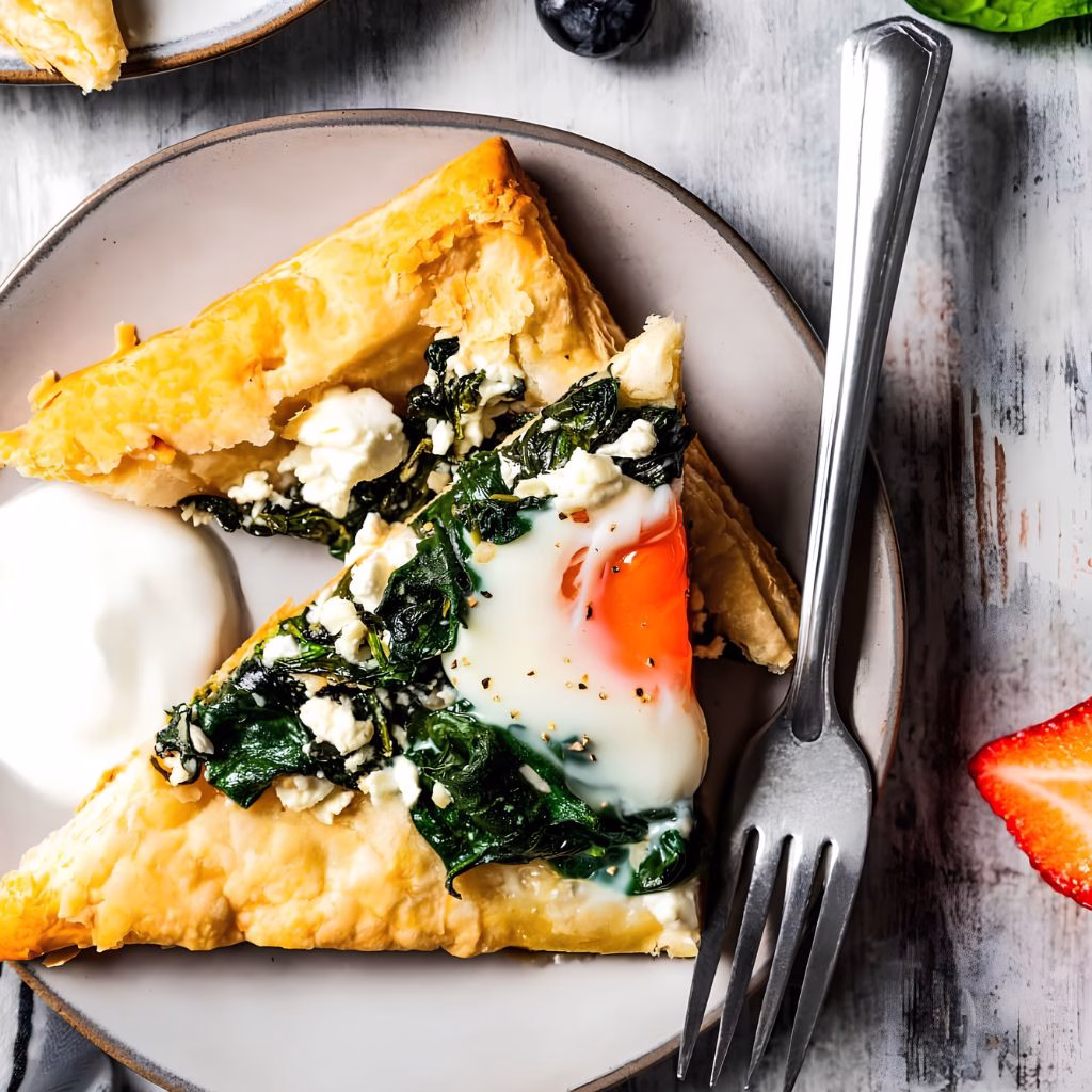Spinach Feta Puff Pastry Tart Recipe