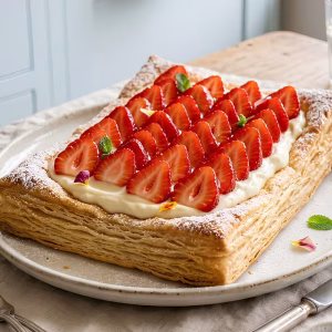 Strawberry Puff Pastry Tart Recipe