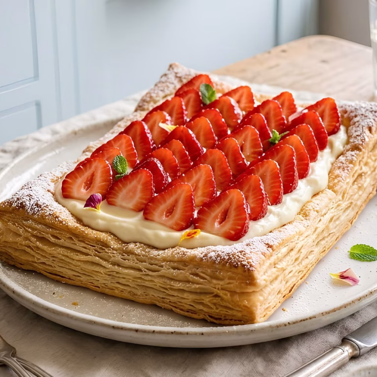 Strawberry Puff Pastry Tart Recipe