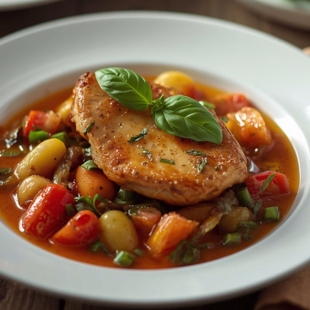 Tomato Basil Chicken Dinner Recipe