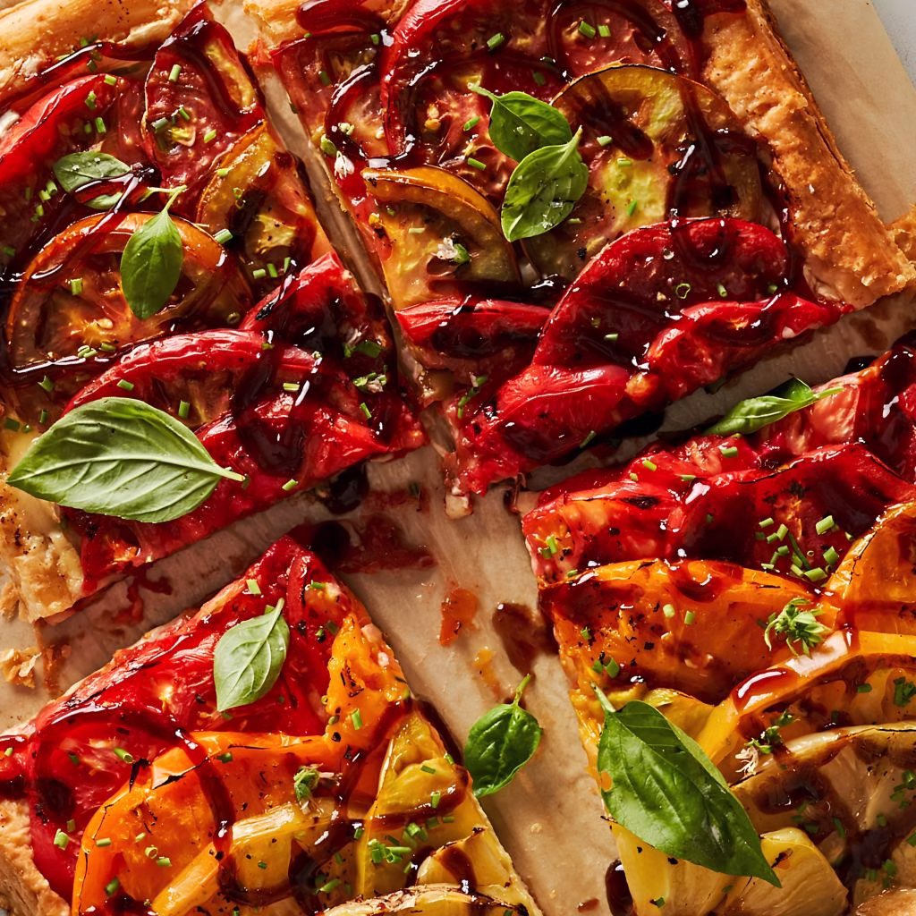 Tomato Brie Puff Pastry Tart Recipe
