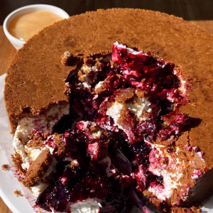 Upside-Down Triple Berry Cheesecake Recipe