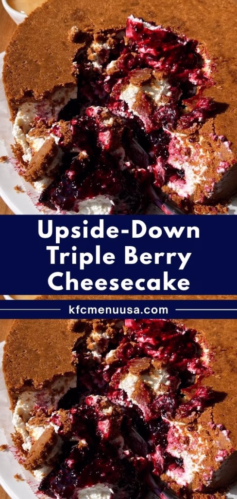 Upside-Down Triple Berry Cheesecake Recipe