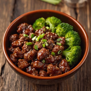 Teriyaki Ground Beef and Broccoli Bowl Recipe