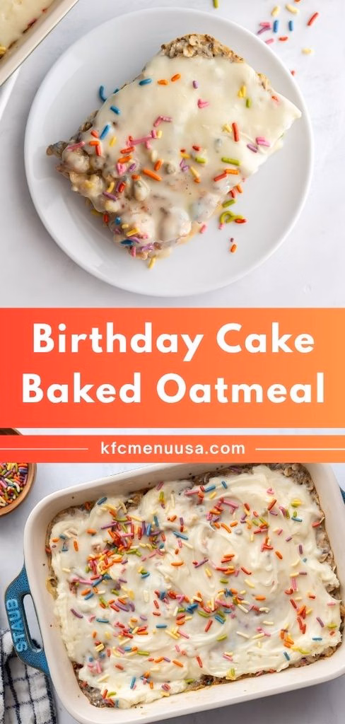 Birthday Cake Baked Oatmeal Recipe