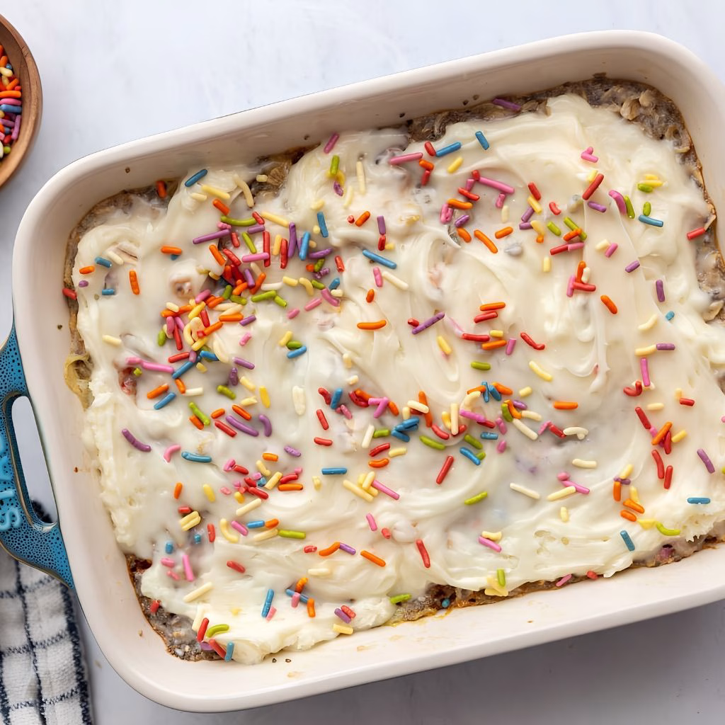 Birthday Cake Baked Oatmeal Recipe
