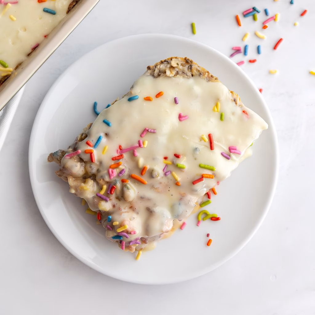 Birthday Cake Baked Oatmeal Recipe