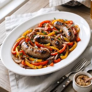 Brats and Peppers Skillet Recipe
