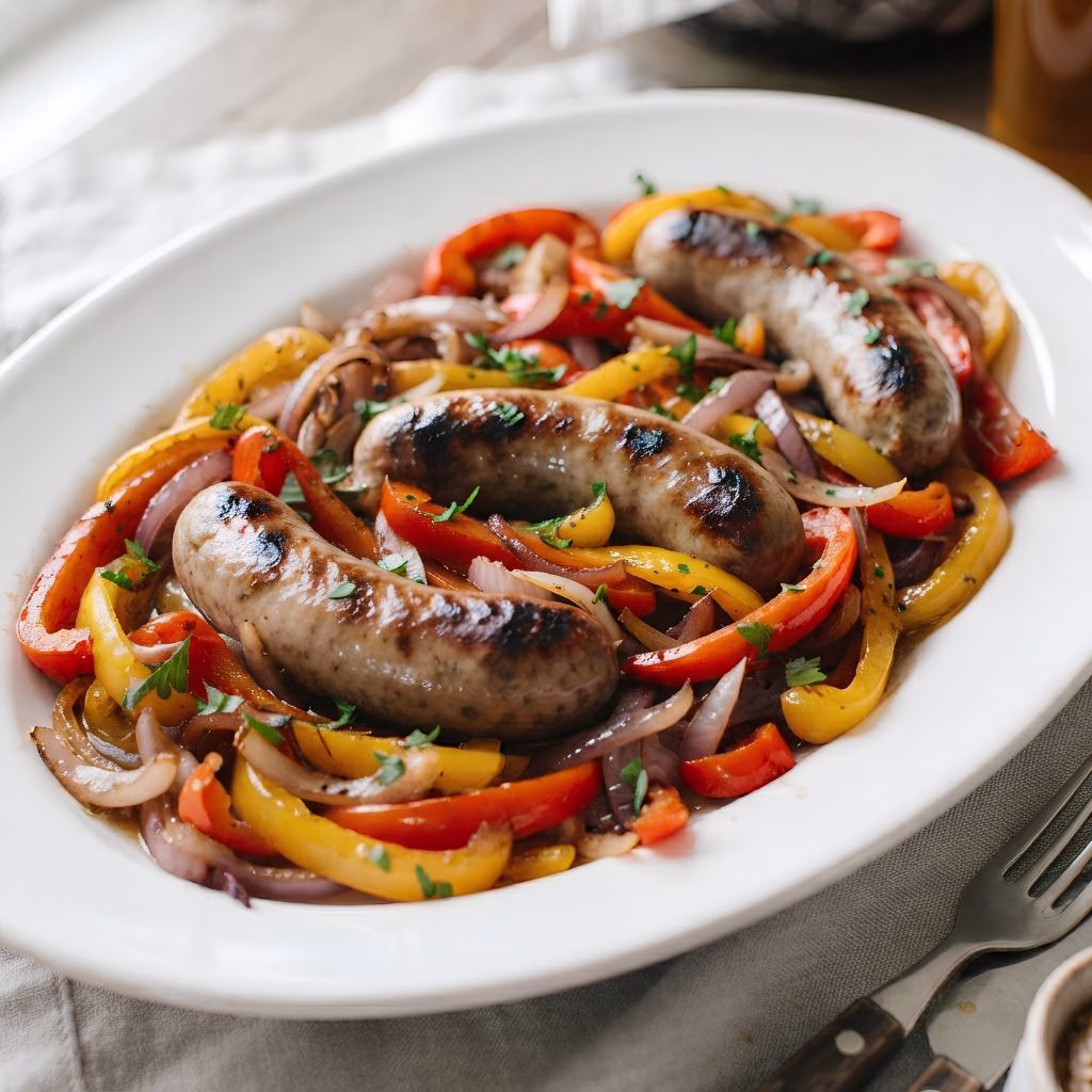 Brats and Peppers Skillet Recipe