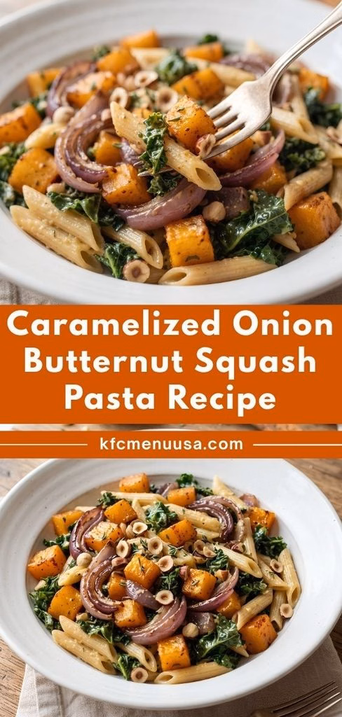 Caramelized Onion Butternut Squash Pasta Recipe