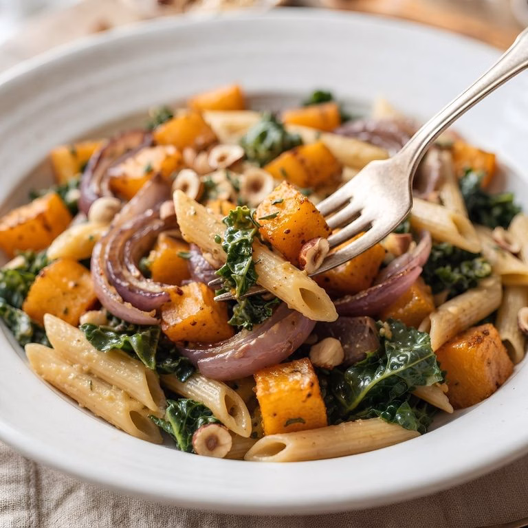 Caramelized Onion Butternut Squash Pasta Recipe