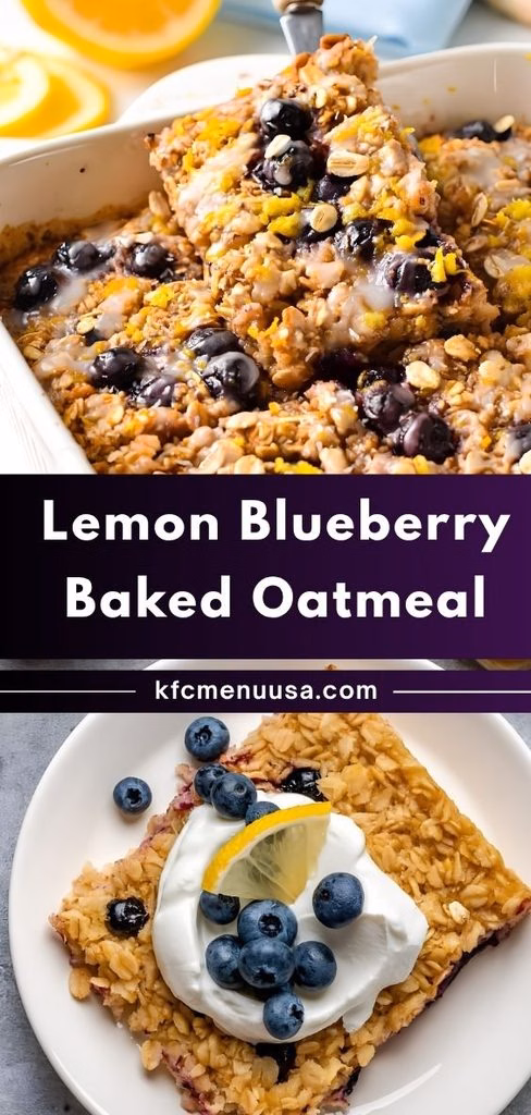 Lemon Blueberry Baked Oatmeal Recipe