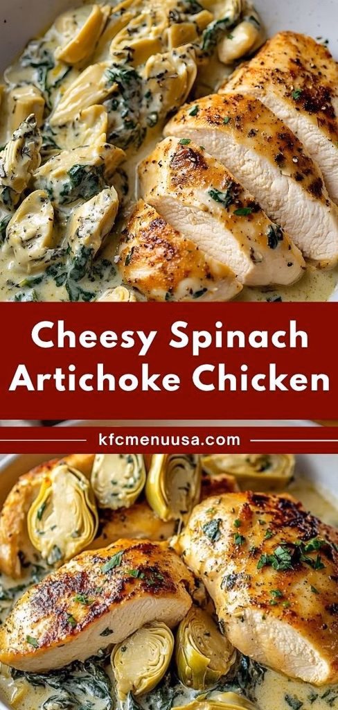 Cheesy Spinach Artichoke Chicken Recipe
