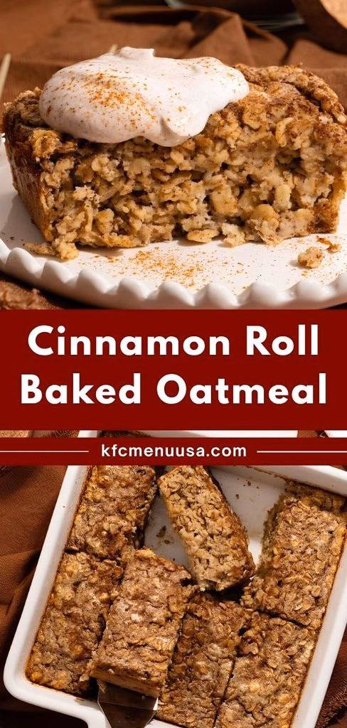 Cinnamon Roll Baked Oatmeal Recipe