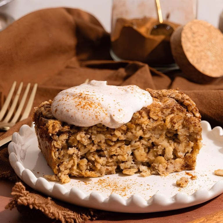 Cinnamon Roll Baked Oatmeal Recipe