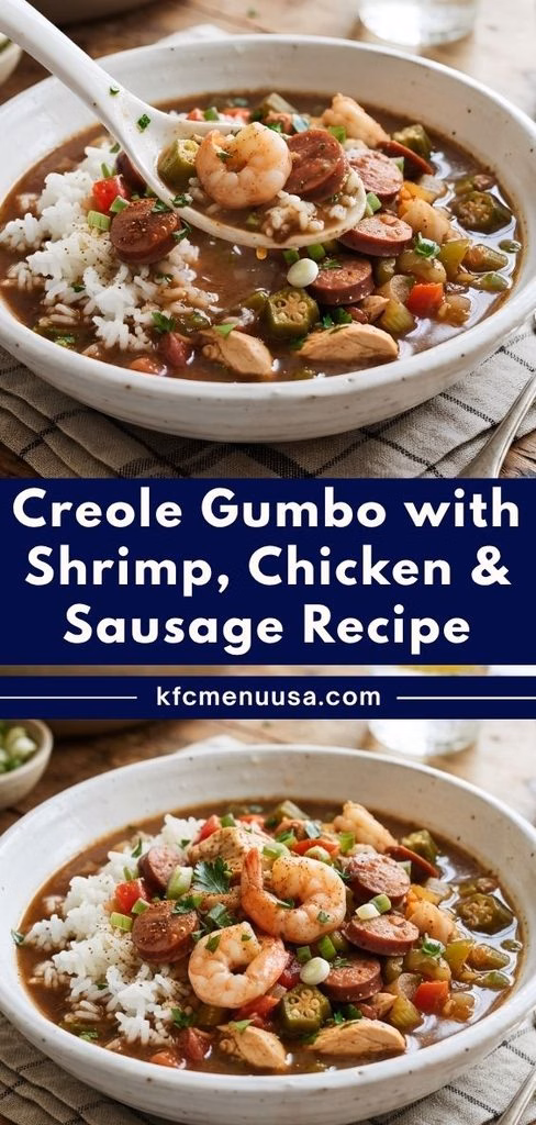 Creole Gumbo with Shrimp, Chicken & Sausage Recipe