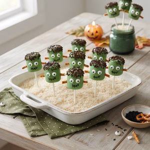 Frankenstein Marshmallow Pops Recipe