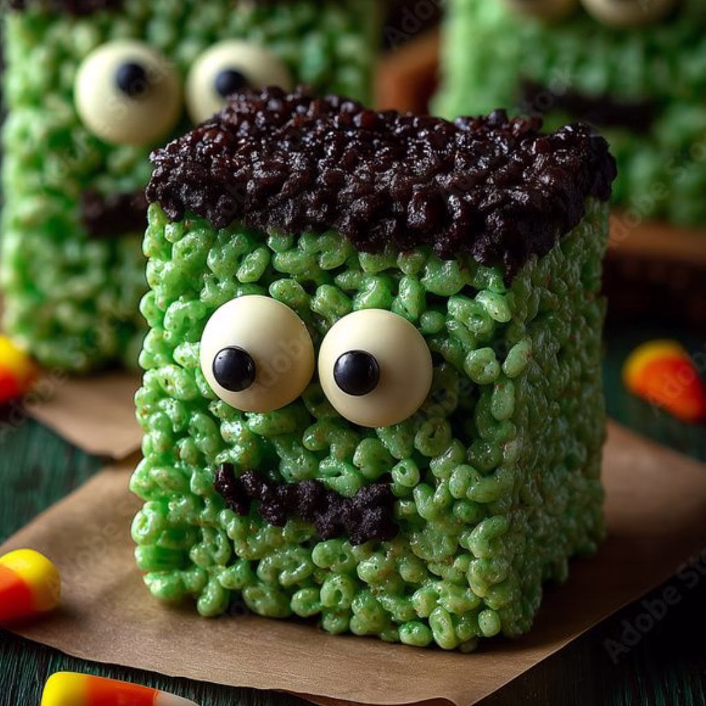 Frankenstein Rice Krispie Treats Recipe