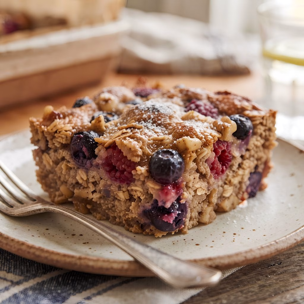 Freezer Baked Oatmeal Recipe