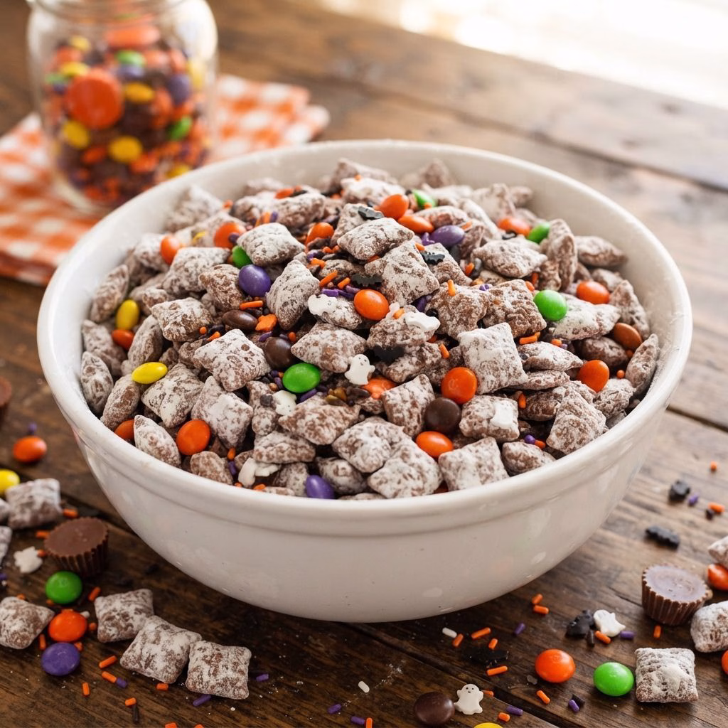 Gluten Free Halloween Puppy Chow Recipe