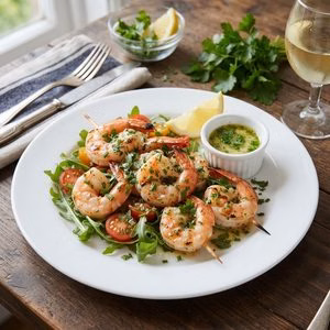 Grilled Jumbo Prawns with Herb Butter Recipe