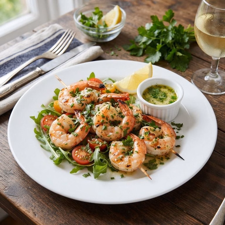 Grilled Jumbo Prawns with Herb Butter Recipe