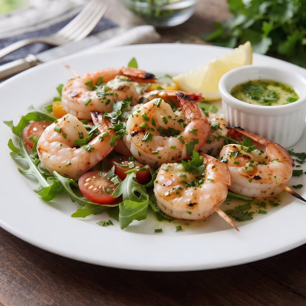 Grilled Jumbo Prawns with Herb Butter Recipe