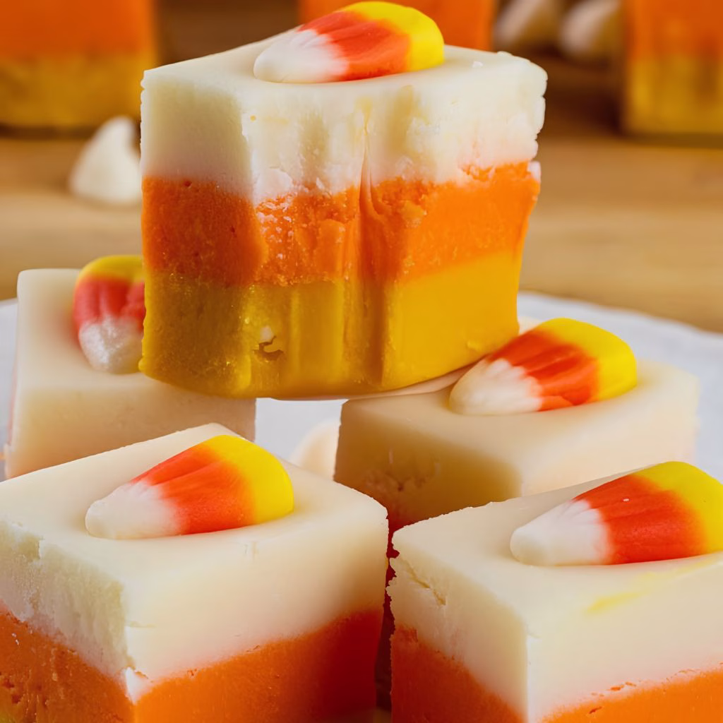 Halloween Candy Corn Fudge Recipe