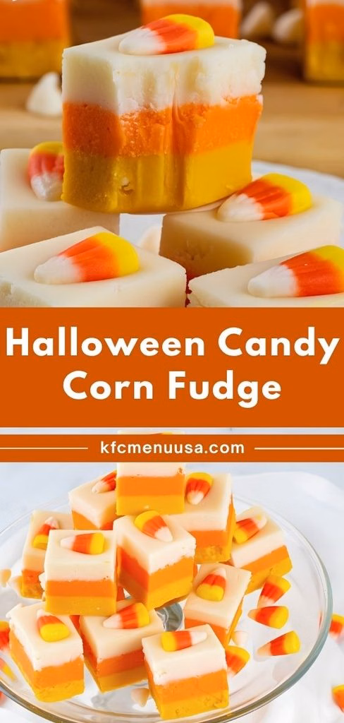 Halloween Candy Corn Fudge Recipe