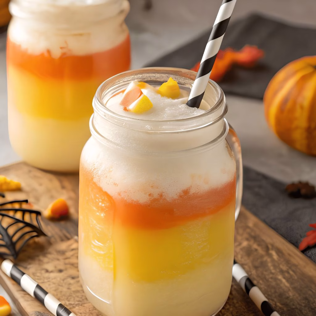 Halloween Candy Corn Milkshake Recipe
